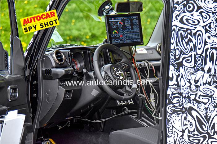 Maruti Suzuki Jimny 5-door spied interior 